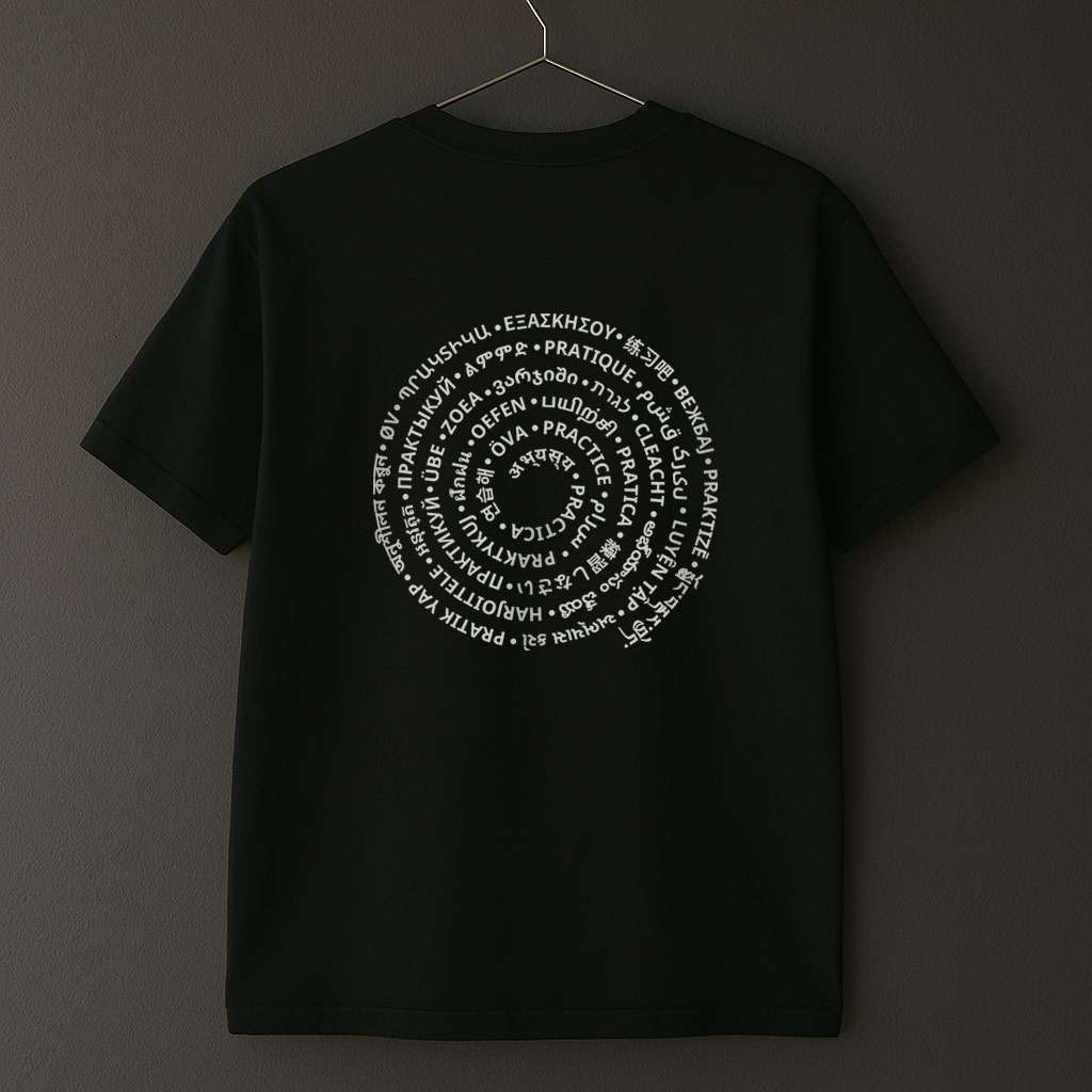 Black T-shirt back view